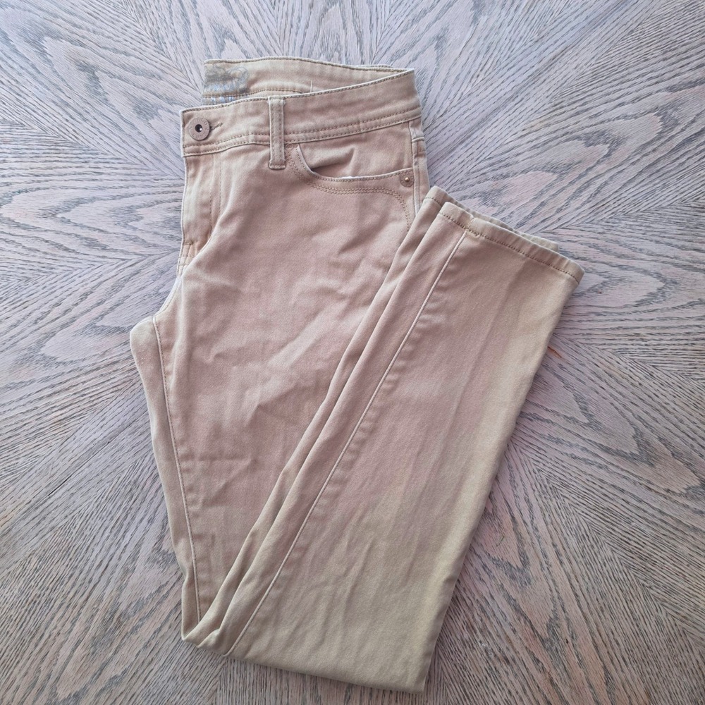 Apollo Jeans Skinny Pants Womens 11 Tan Khaki Cotton Stretch Casual Cottagecore